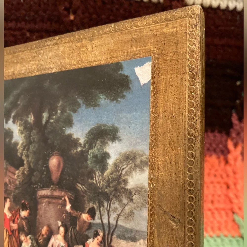 Vintage Italian Florentine Group of Women Wall Decor Plaque - Picture 5 of 12